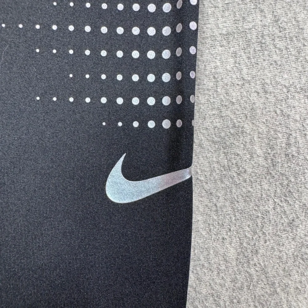 Nike Pro Dri-Fit Womens Leggings Black Metallic Lavender Dot Tights Small